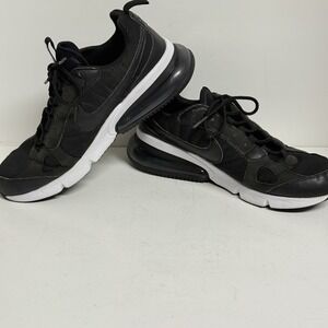 Nike Air Max React A01569-001 Black White Running Shoes Mens Size 9